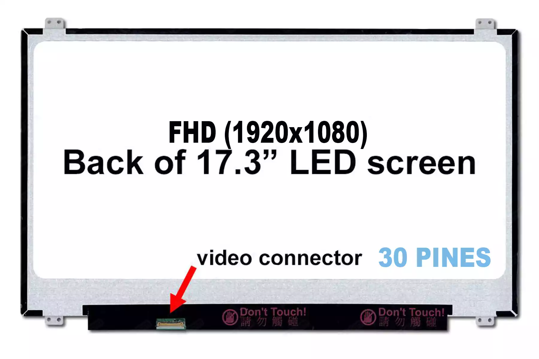 Pantalla Laptop Led Slim 17.3" 30 Pines Full Hd 1920 X 1080 - Imagen 2