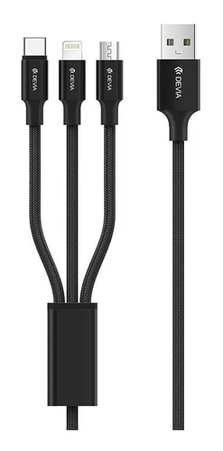 Cable 3 En 1 Para Celular iPhone Samsung Tipo C - Imagen 3