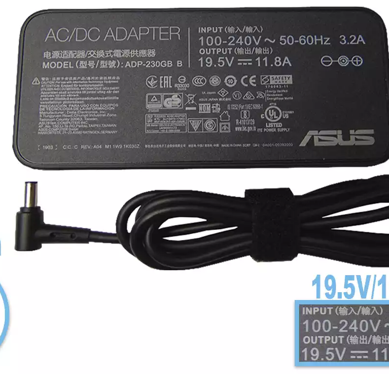 Cargador Original Laptop Asus Y Toshiba Gamer 19.5v 11.8a- 230W