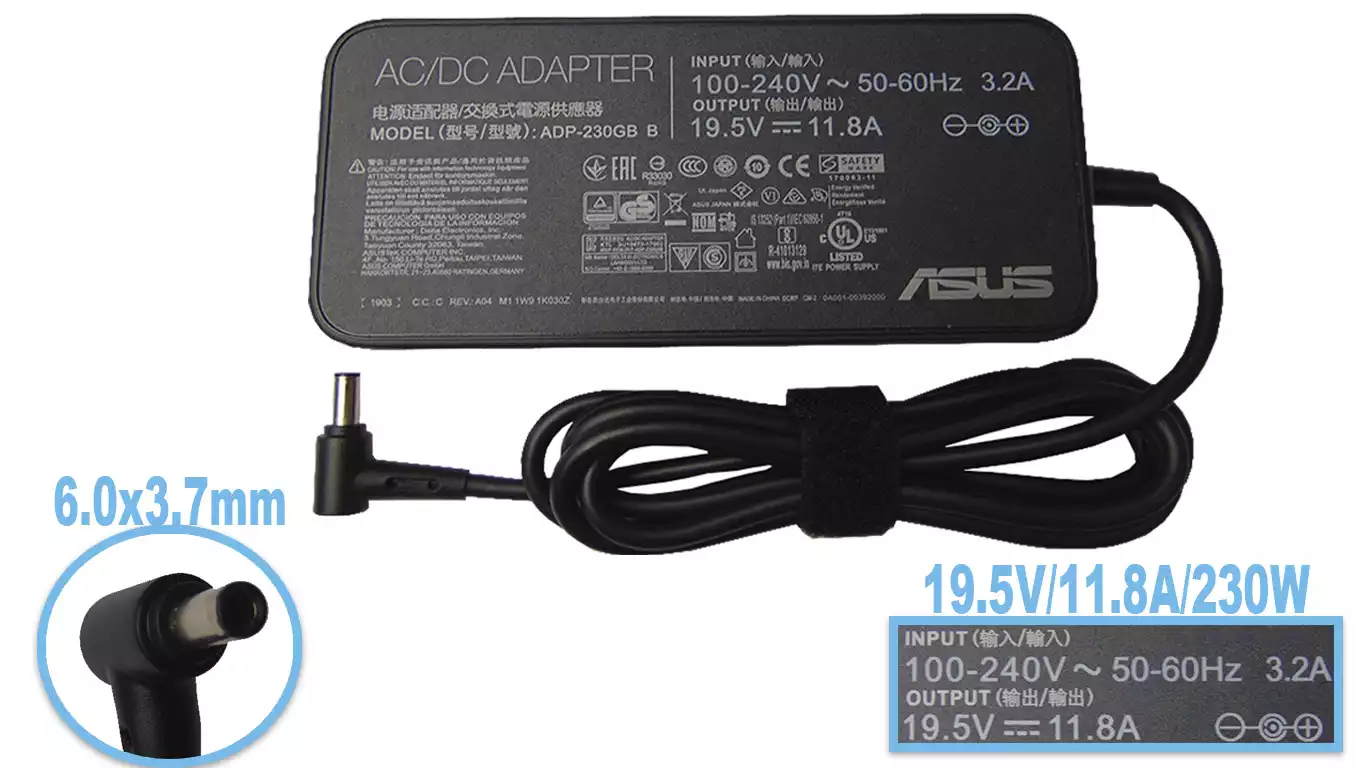 Cargador Original Laptop Asus Y Toshiba Gamer 19.5v 11.8a- 230W