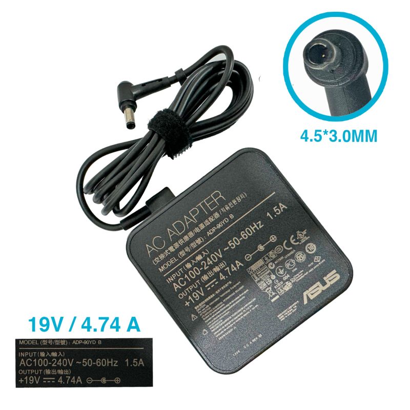 Cargador Original Laptop Asus 19v 4.74a Conector 4.5  3.0mm  pin central