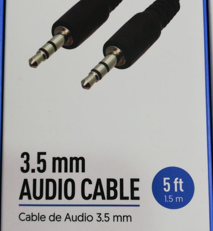 Cable De Audio Auxiliar 1,8 Metros Plug 3.5mm Estéreo