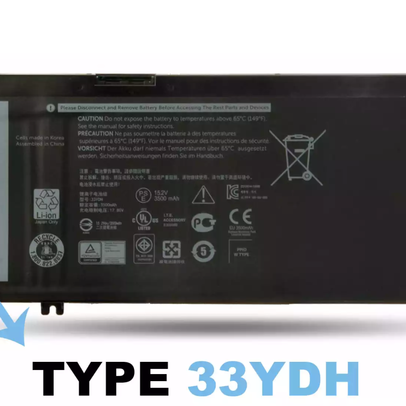 BATERIA INTERNA LAPTOP DELL 33YDR