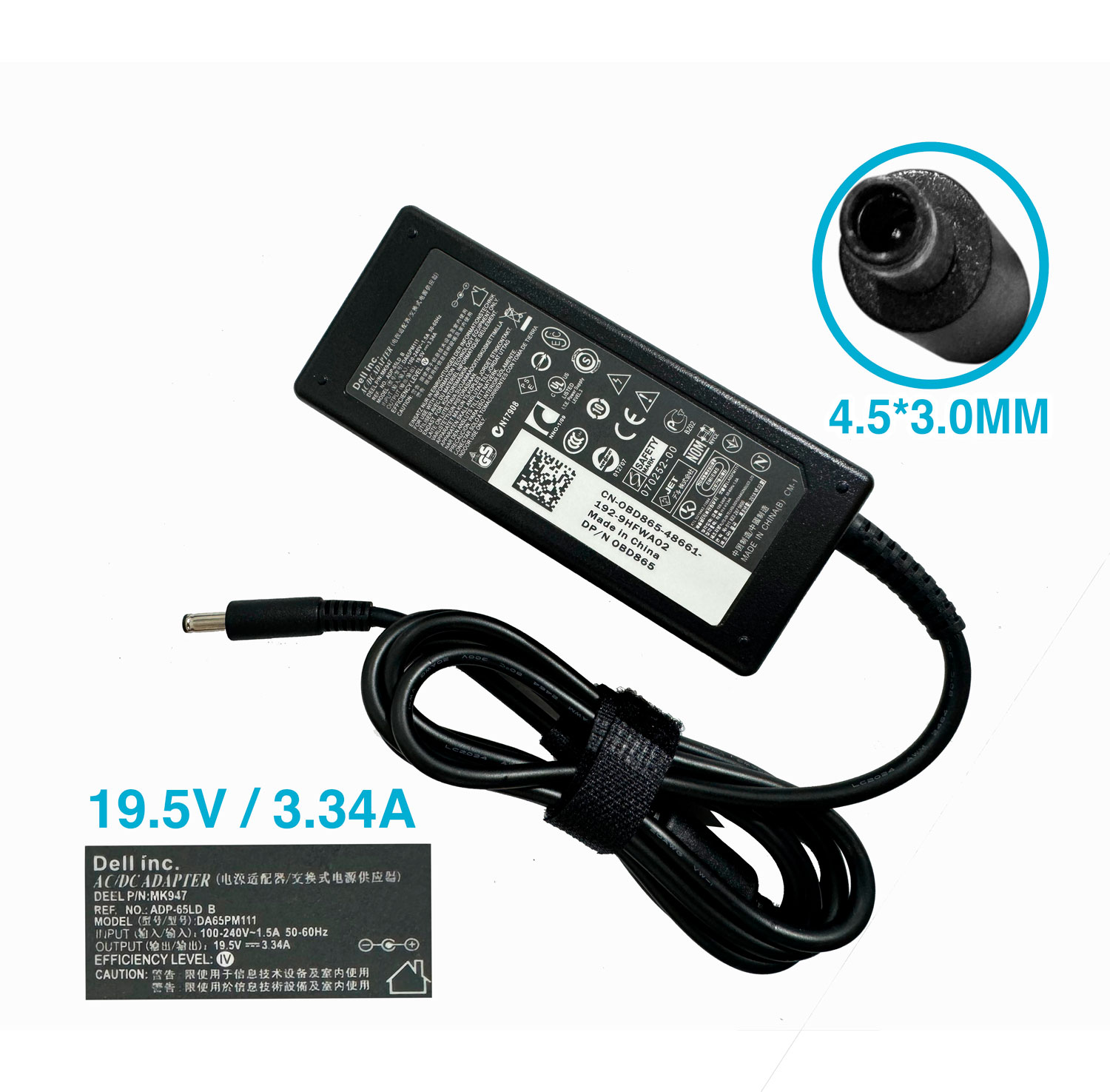 Cargador Original Dell Inspiron 14-3000 15-5000 Punta Fina