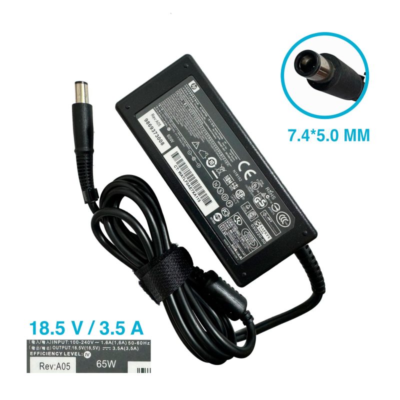 Cargador Original Laptop Hp 18.5v 3.5a  punta Aguja 7.4x5.5mm
