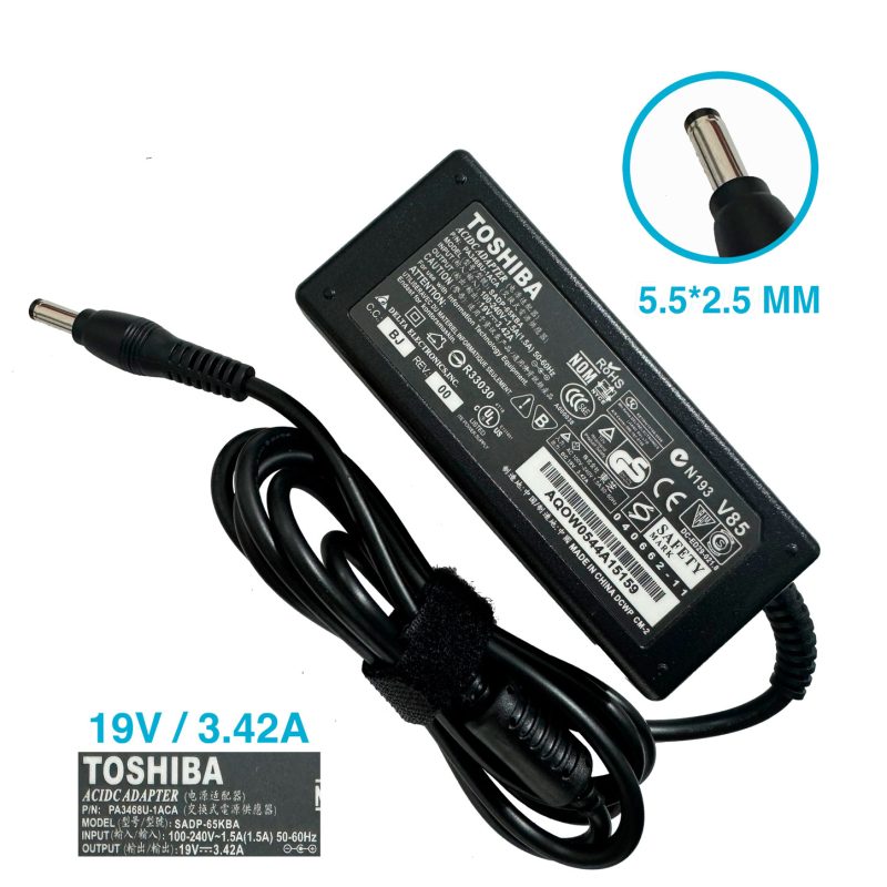 Cargador Original Laptop Toshiba Satelite Tecra 19v 3.42a