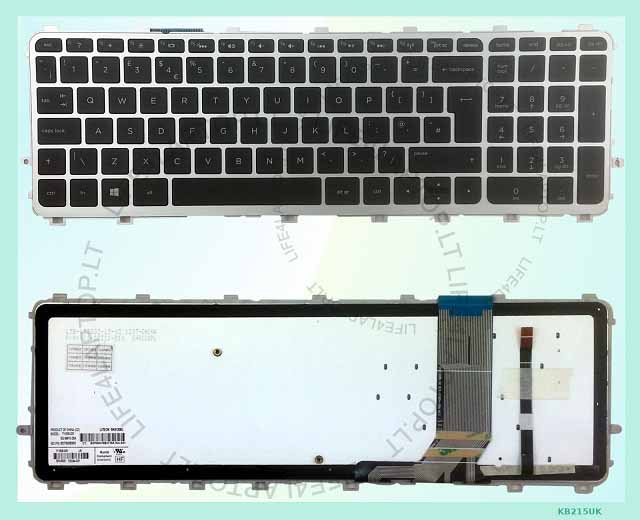Teclado Laptop Hp 15 Envy 15j 17j Negro Retro Iluminado